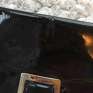 Roger Vivier Shoulder Handbag Black Leather Flap